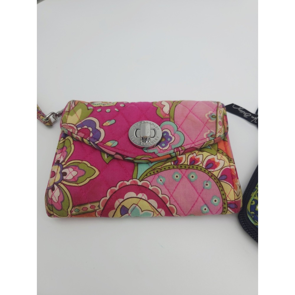 Lot of 2 Vera‎ Bradley Turnlock Floral Wallets Multicolor Women's Damaged - Picture 3 of 9